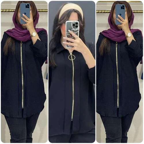 شومیز دخترانه مانتویی ساغر