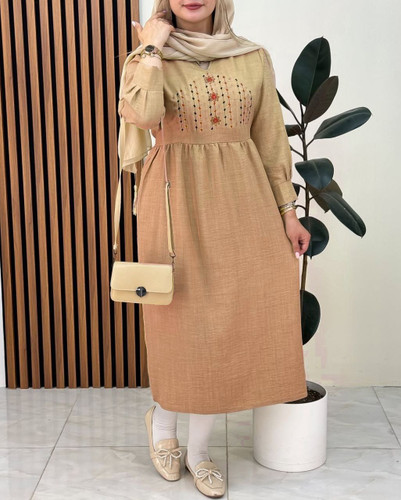 پیراهن دخترانه گلدوزی چشمک