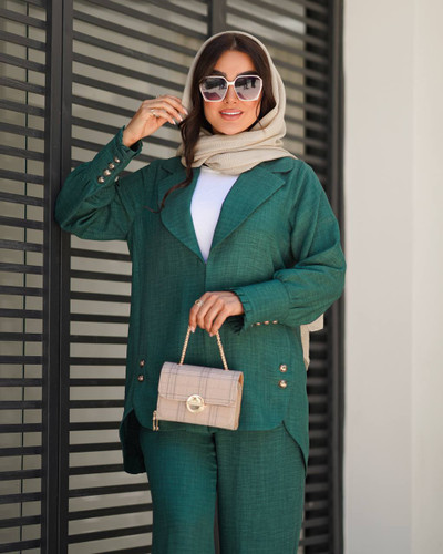 ست مانتو کتی و شلوار دخترانه عسل