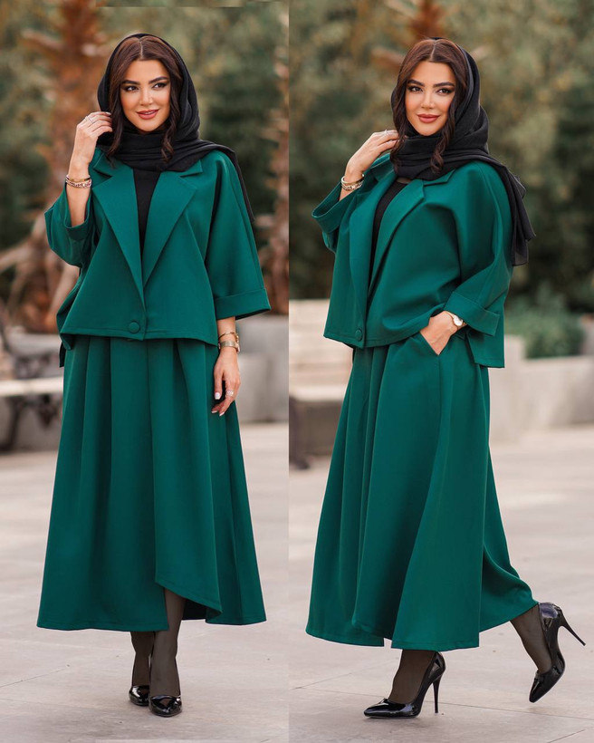 ست کت دامن مازراتی دخترانه جذاب