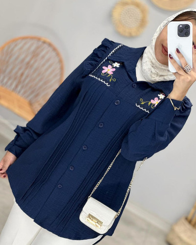 شومیز دخترانه گلدوزی پرگل