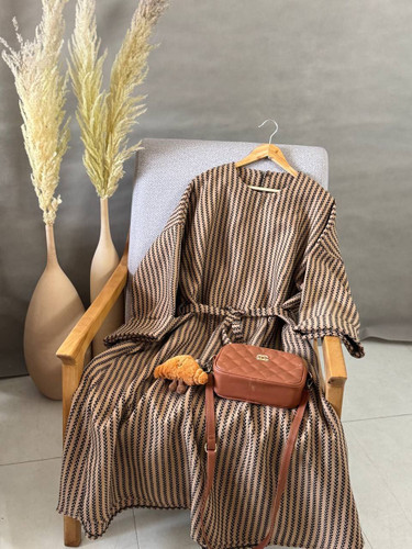 کفتان زنانه پالتویی گندمی