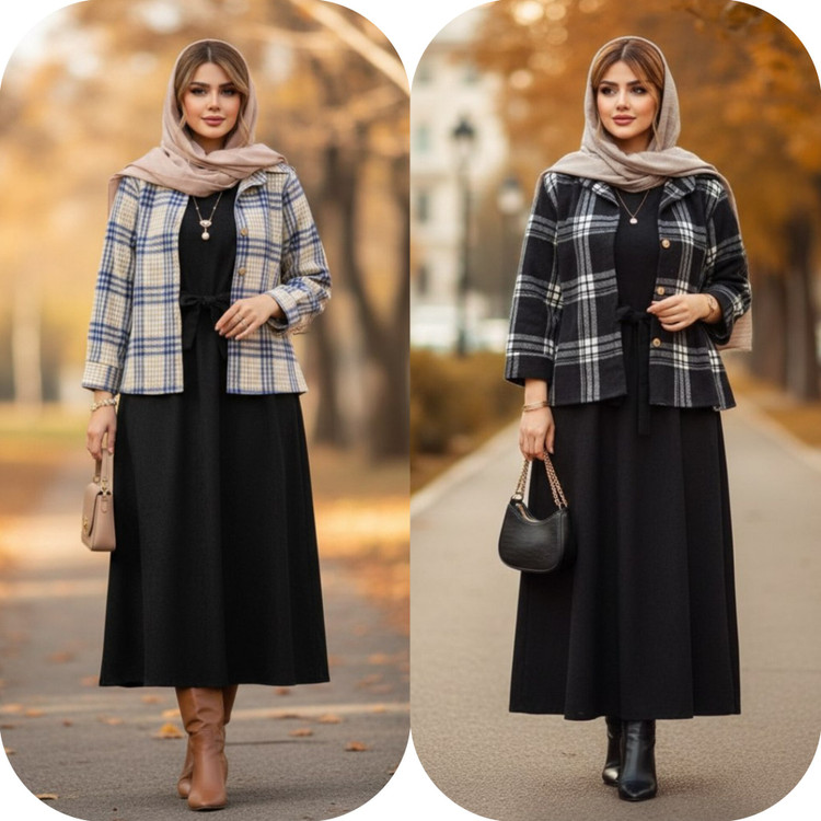 ست کت سارافون زنانه کیمیا