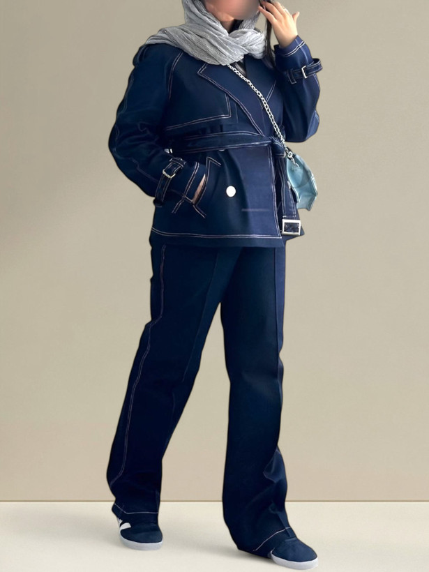 ست مانتو شلوار جین دخترانه پاییزه