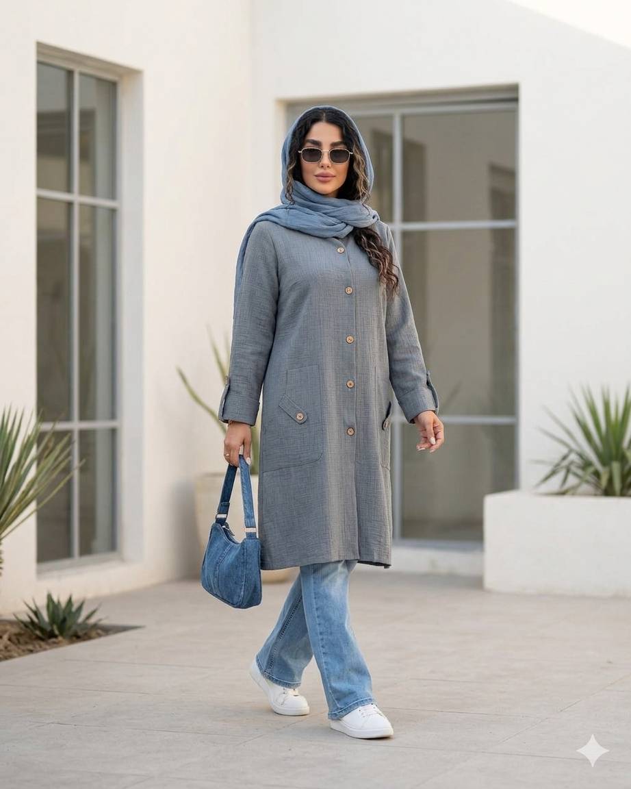 مانتو زنانه بلند مدل آنیسا
