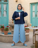 ست رویه جلو باز زنانه مدل بنفشه
