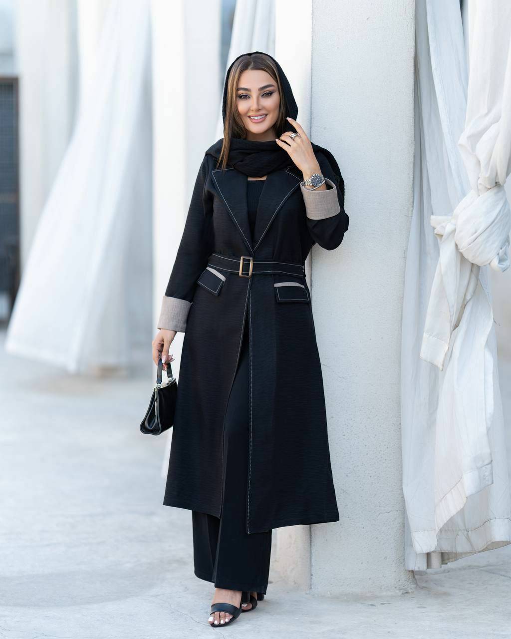 مانتو بلند زنانه مدل ترکیبی