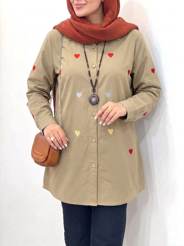 مانتو زنانه قلبی