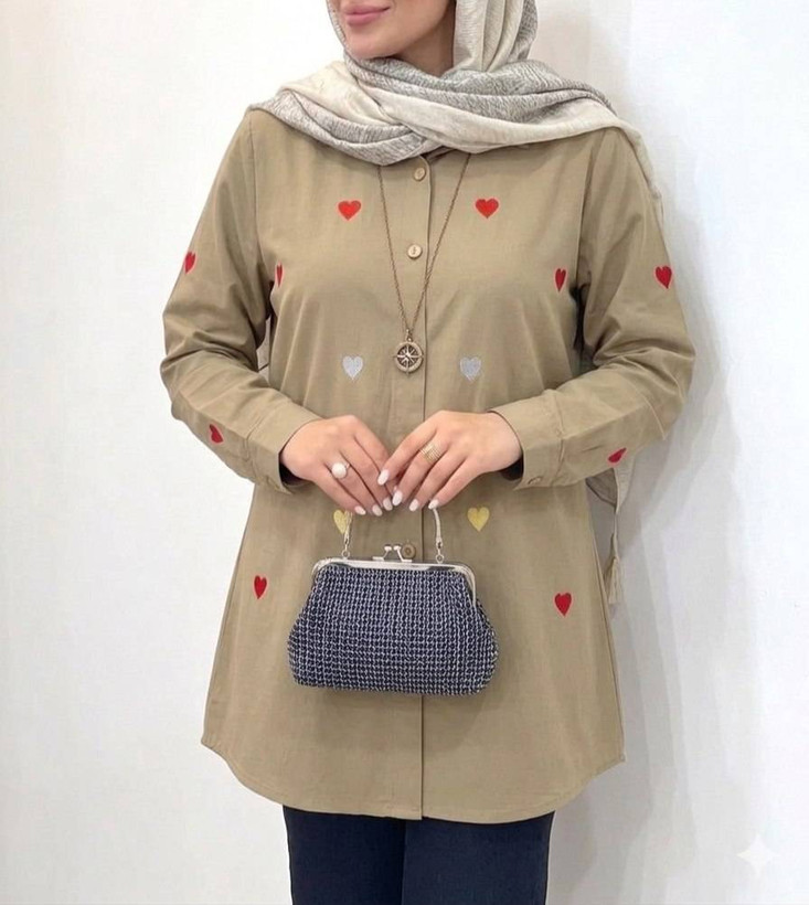 مانتو زنانه قلبی