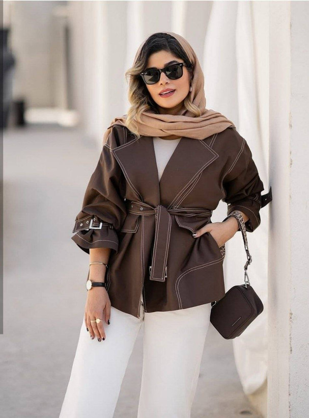 بارونی پاییزه زنانه مدل ساناز