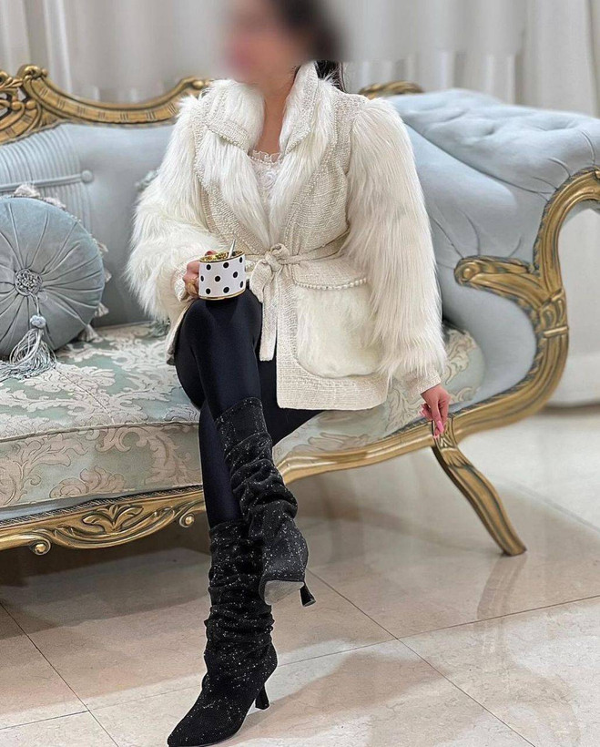 پالتو خز دار زنانه مدل آیناز